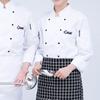 Chef Top Monocolore Tasca Manica Lunga Leggero Doppio Petto Cucina Collo Alto Taglie Forti Maniche Lunghe Uniforme Cuoco Abbigliamento Adulto