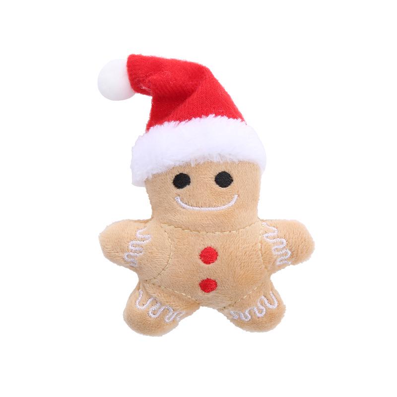 Catnip Gingerbread Hat: Self-Play Interactive Cat Toy - Bite-Resistant & Molar Grinding Pet Supplies for Christmas.