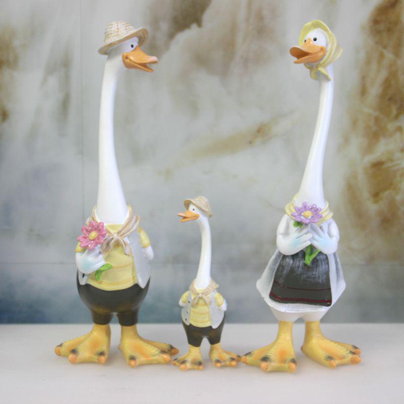 Creative Cartoon Duck Garden Ornament - Hand-Painted Resin Animal Craft