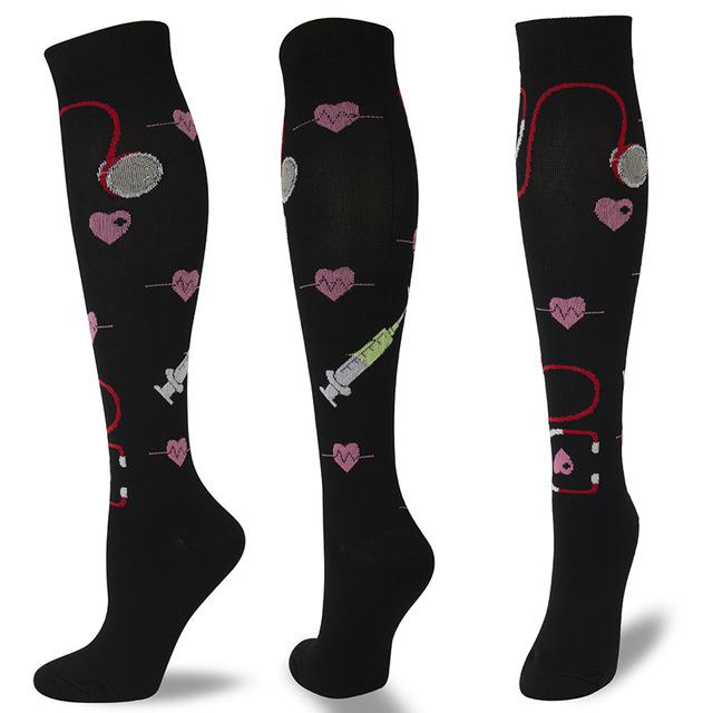 58 Styles Compression Socks Women Medical Nursing Stockings 20-30mmHg Edema Diabetes Varicose Veins Running Compression Socks