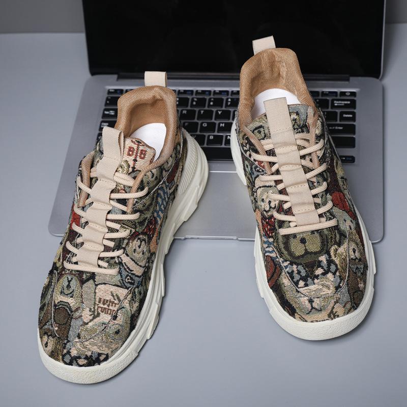 Men's Casual Sport Sneakers Breathable Mesh Fashion 2024 Autumn New Running Shoes High Quality Outdoor Thick-soled Casual Shoes