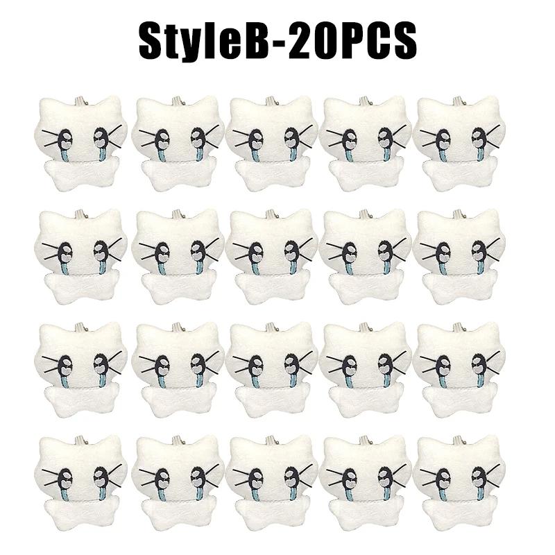 Cute Headphones Kitten Couple Keychain Mini Crying Cat Doll Plush Keyring Bag Pendant Charms Backpack Decor Cartoon Cat Keychain