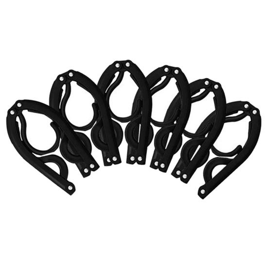 6Pcs Faltbare Kleiderbügel Platzsparende PP Glatte Oberfläche Kleiderbügel für Haushalt