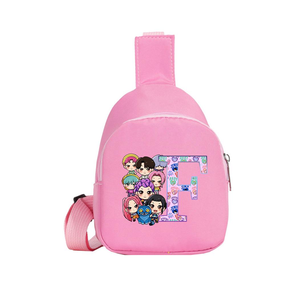26 Lettere Inglesi K-Pop Demon Hunters Borse a Tracolla Stampate Borsa a Spalla per Bambini Regali per Bambini Mini Regalo per Bambino Portafogli e Borse Carini Borsa a Petto per Bambini