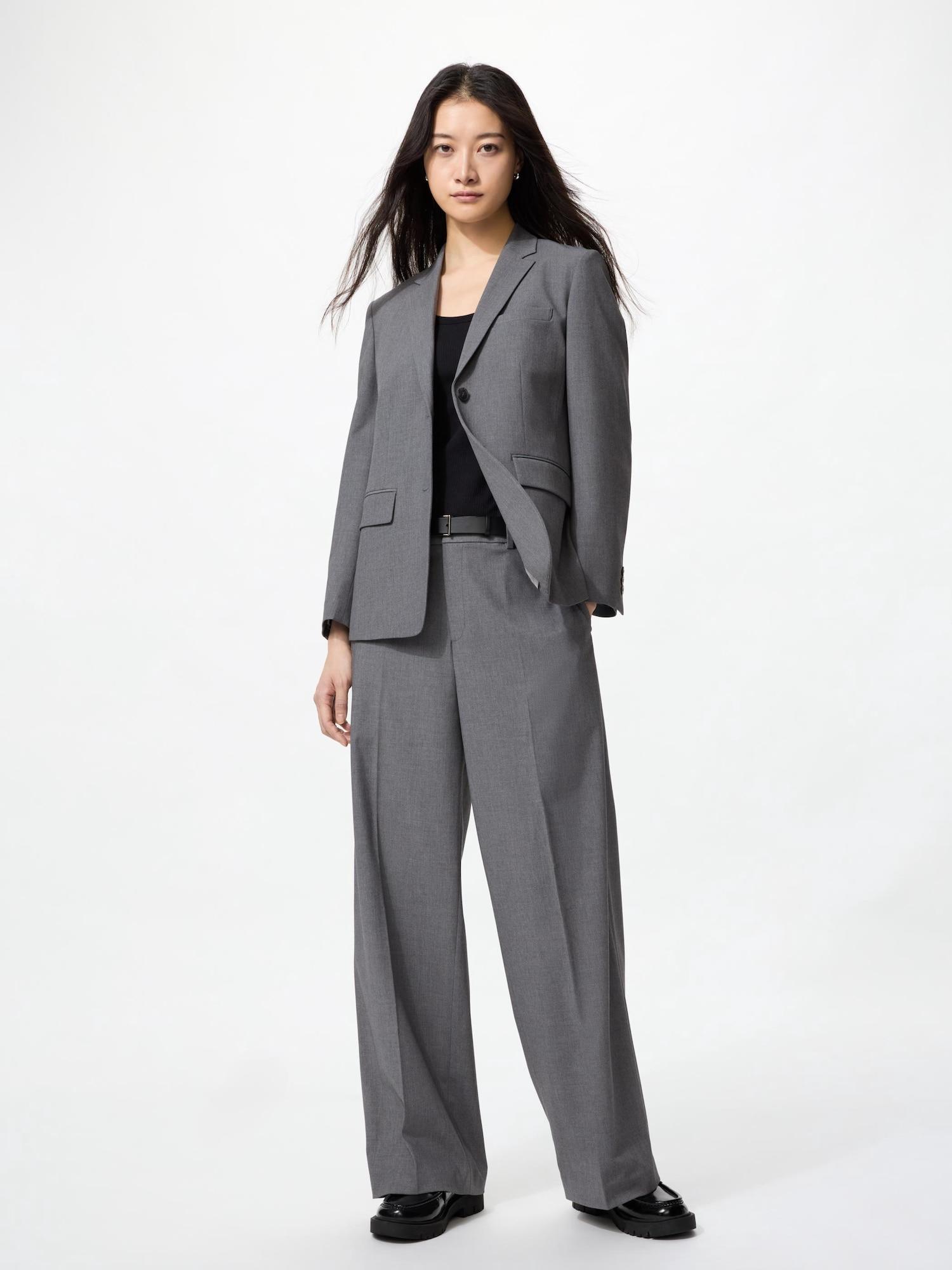 

Uniqlo Японские смарт-широкие брюки длинные