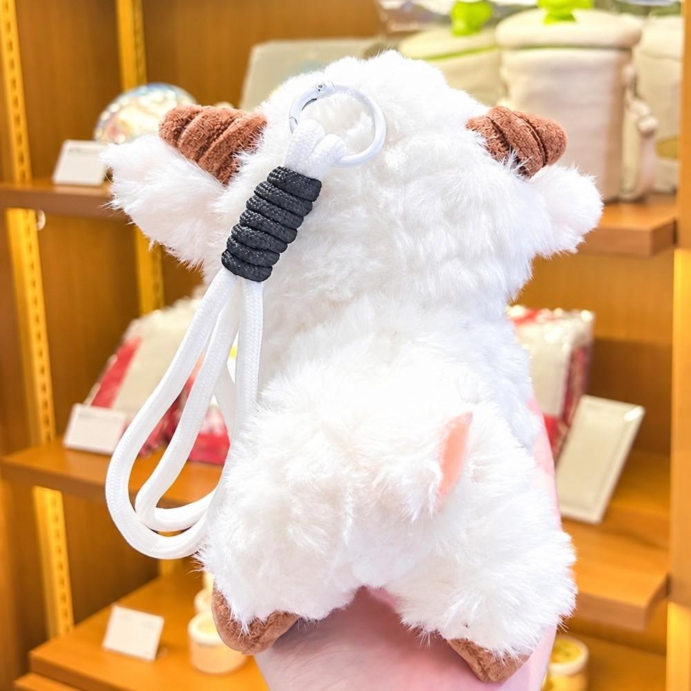 Soft Lamb Plush Keychain Cartoon Sheep Goat Bag Pendant Plush Stuffed Doll Keyring  Bag Charm