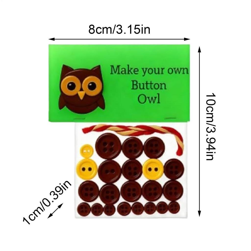 Christmas Animal Craft Buttons Kit Fun Handmade Button Animal Ornaments Home Decorations For Car Apartment Dormitory Office