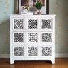 10 Pcs Simple Black and White Retro Geometric Pattern Wall Sticker Home Kitchen Decoration Wall Art