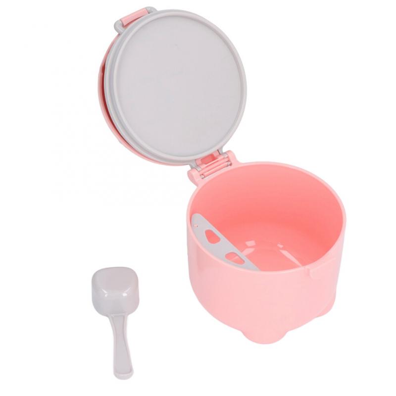 Baby Food Containers Large Pink Safe PP Material Sufficient Capacity Compact Portable Cute Style Powder Dispenser