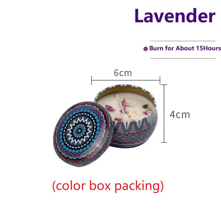 1PCS Vintage Can Candles Soy Wax Flower Fragrance Scented Candle Home Decoration Candle Jars for Wedding Ceremony Birthday Gift