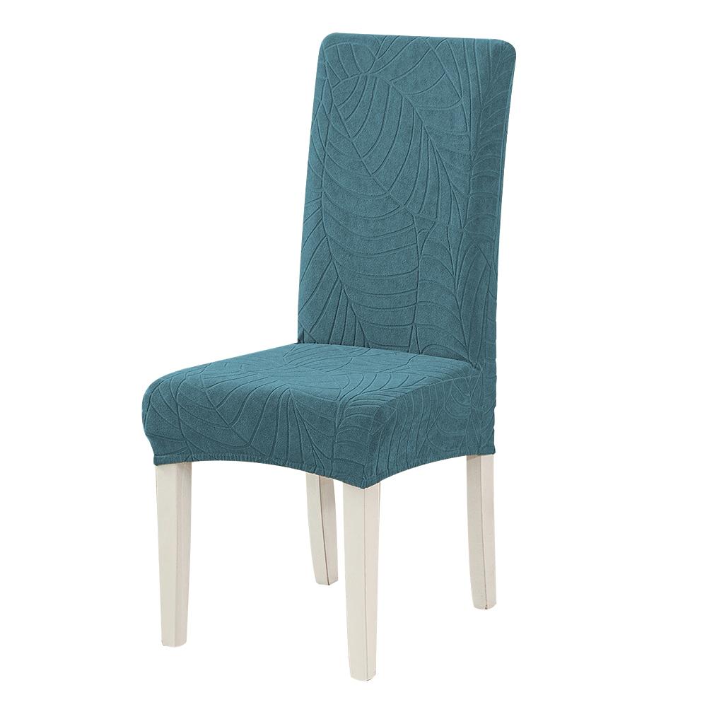

Water-repellent Chair Cover Leaf Pattern Jacquard Chair Seat Cover Stretch Furniture Protector Office Restaurant Hydrophobic 1PC
