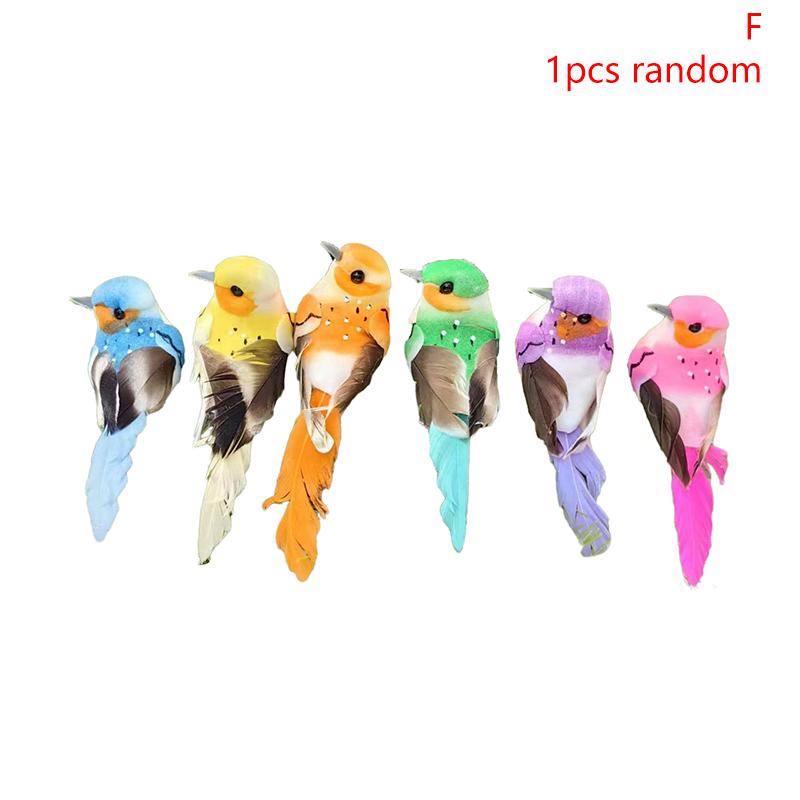 Random Artificial Birds Fake Foam Animal Simulation Feather Birds Models DIY Wedding Home Garden Ornament Decoration