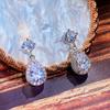 Temperament Wassertropfen Aaa Zirkon Ohrringe, Kupfer mit Diamanten eingelegt, Smaragd Mehrfarbig Optionale Ohrringe, Ohrschmuck