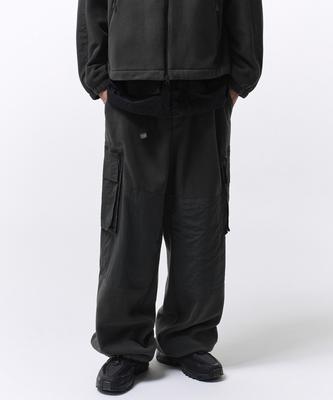 [City Leisure] Polar Fleece Belted Cargo Pants [Grey]