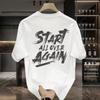 Heavy Cotton Short-Sleeved T-Shirt Men'S Trend Casual Top Loose And Versatile Crew Neck T-Shirt