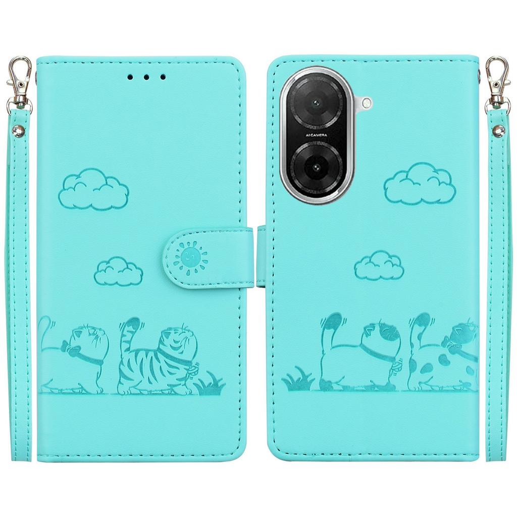 For Xiaomi Redmi A5 NFC (173.45mm) Case RFID Blocking Kitten Pattern TPU+PU Leather Phone Cover