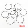 20-35mm Nine Character Earring Ring Ear Coil Iron Plated Round Wine Glass Earring Ring 100pcs/lot DIY Bead Earring Accessories