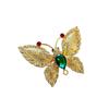 Imitation Emerald Butterfly Brooch - High-end and Luxurious Dual-wear Pendant for Coat and Accessories