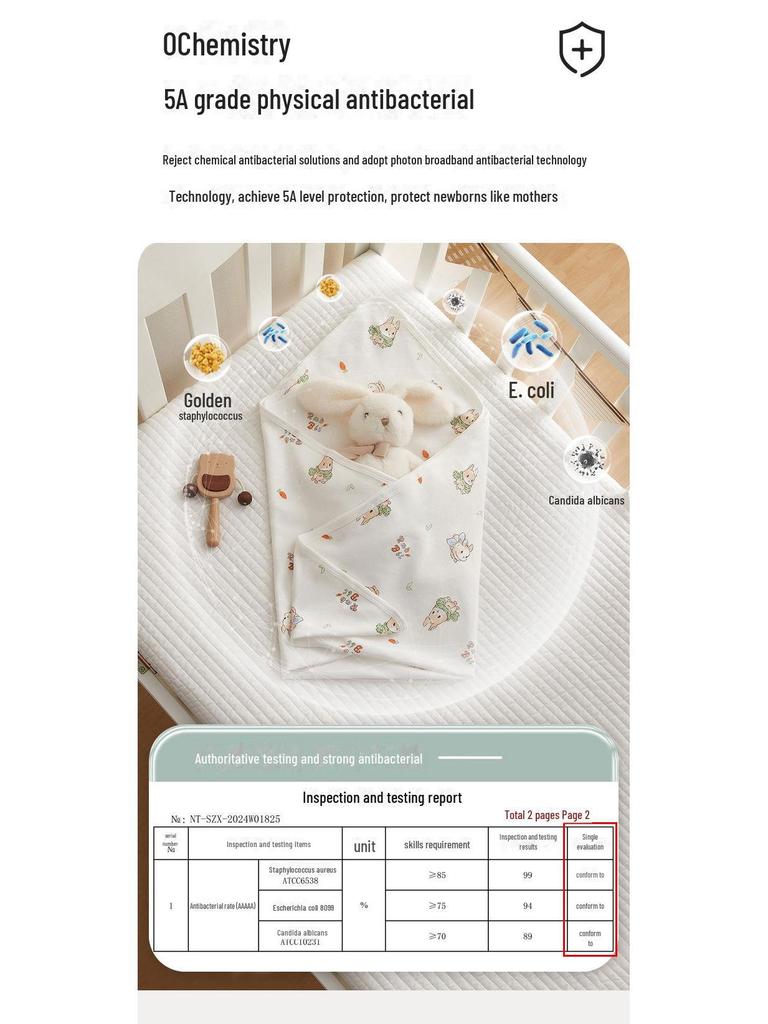 Newborn Pure Cotton Swaddle Blanket for Autumn and Winter