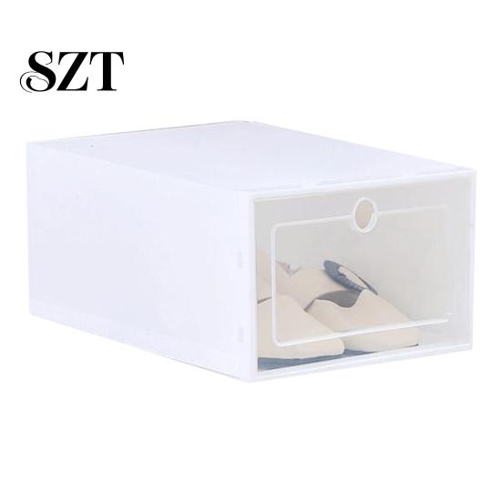Transparent Stackable Dustproof Flip Type Shoes Storage Container Home Decor