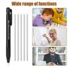 Retractable Eraser Stick Mechanical Erasing Pencil Eraser Pen 3.8mm Thin Tip With 5 Refills For Artists Drafting Drawing Work