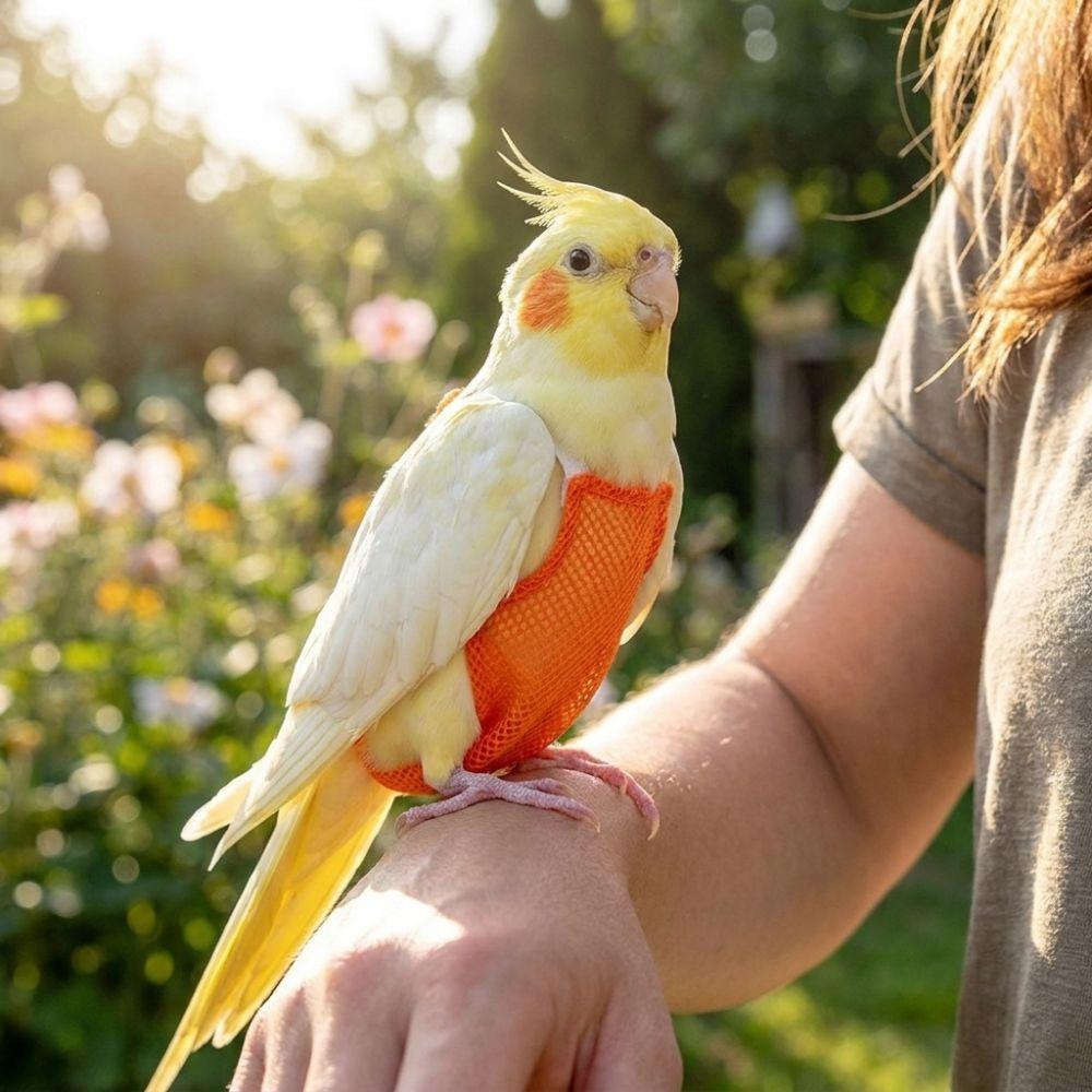 Honeycomb Mesh Bird Flight Suit Breathable Pet Bird Nappy Parrot Flying Clothing Parrot Care