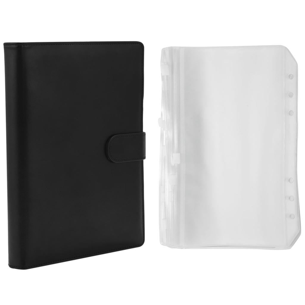 Buy A5 Leather Notebook Binder With 16Pcs A5 Plastic Binder Pockets