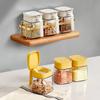 Flip Design Glass Seasoning Jar Safety Seasoning Storage Box Kitchen Seasoning Box  Household