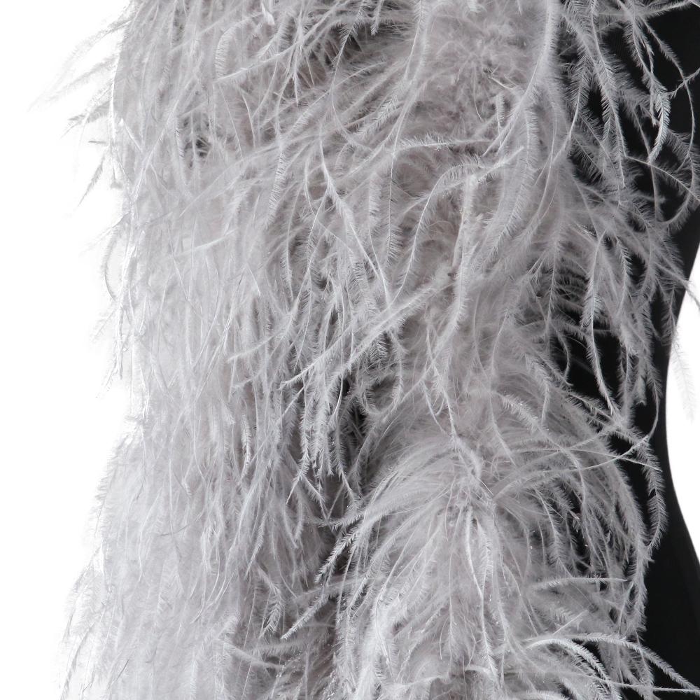 DIY 10-lagige weiße extra volle Straußenfederboa für Accessoires und Modedesign Cosplay Halloween-Kostüm Burlesque Tanz & Bühne