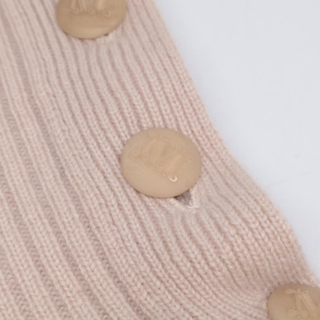 Max Mara 13260103 Beige Wool x Cashmere Shoulder Button Turtleneck Knit Dress dress S beigeUsed