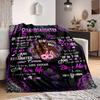 1PC To Granddaughter Inspirational Quotes Blanket, Throw For Sofa, Bed, Travel, Printing Blanket With Soft And Warm Fabric Yy250918195