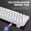 RGB Backlit 61-Key Mechanical Gaming Keyboard with Hot-swappable Red Switches and Full-key Anti-ghosting, Perfect for Office and Gaming.