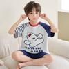 100% Cotton Kids Pajama Set Short Sleeve Shorts Cartoon Print Sleepwear Boys Ages 8