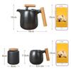SOTECH Tea Set Gift Outdoor Stylish Portable Travel Tea Utensil Wooden Metal Box Black Porcelain Tea Cup Cute Tea Storage Tea Chinese Tea Travel