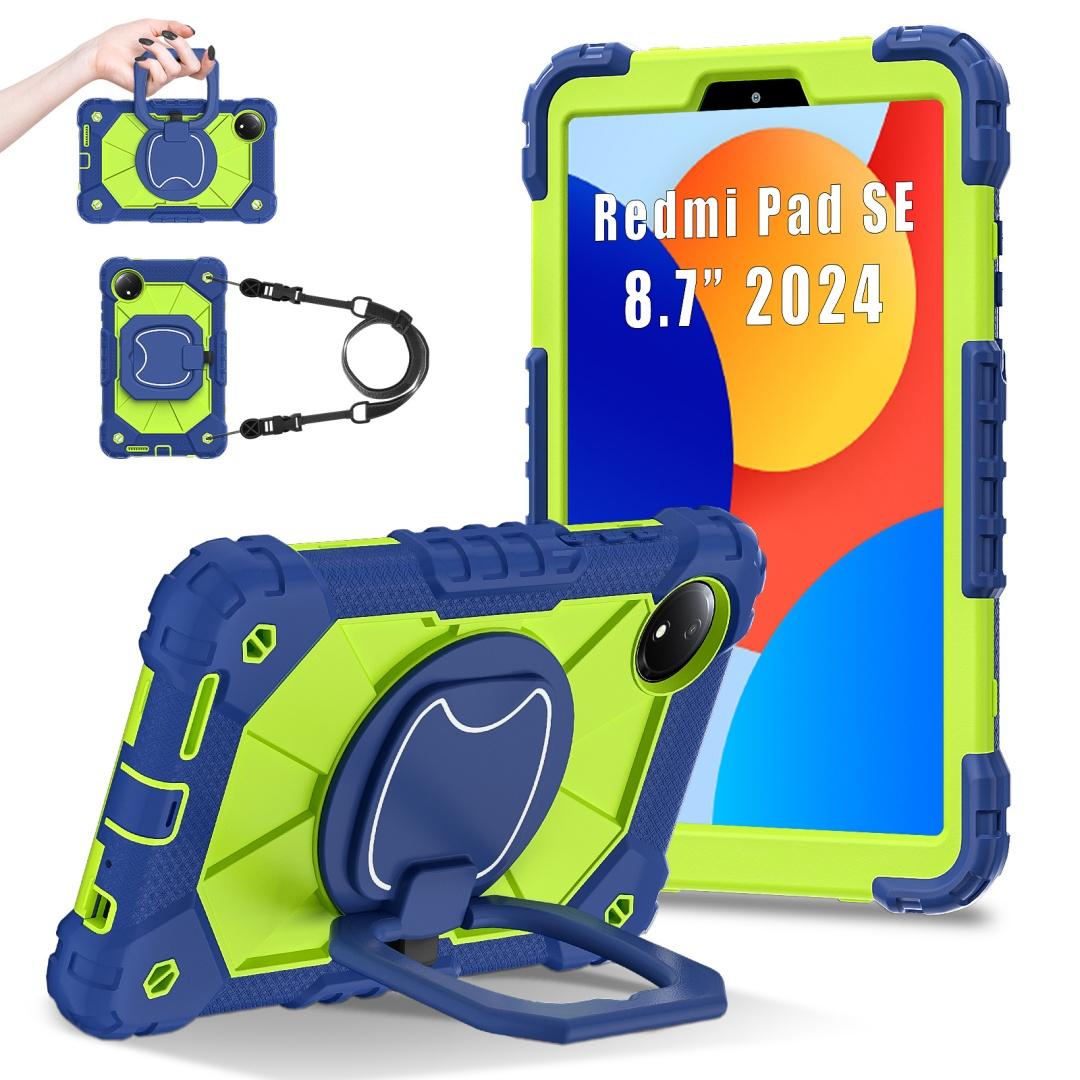 

Чохол для планшета Xiaomi Redmi Pad SE 8.7 з поворотною рукояткою на 360°, міцний, захисний, з ТПУ+ПК, 3-в-1, антидетонаційний, ударостійкий Redmi Pad SE 8.7 темно-синього кольору