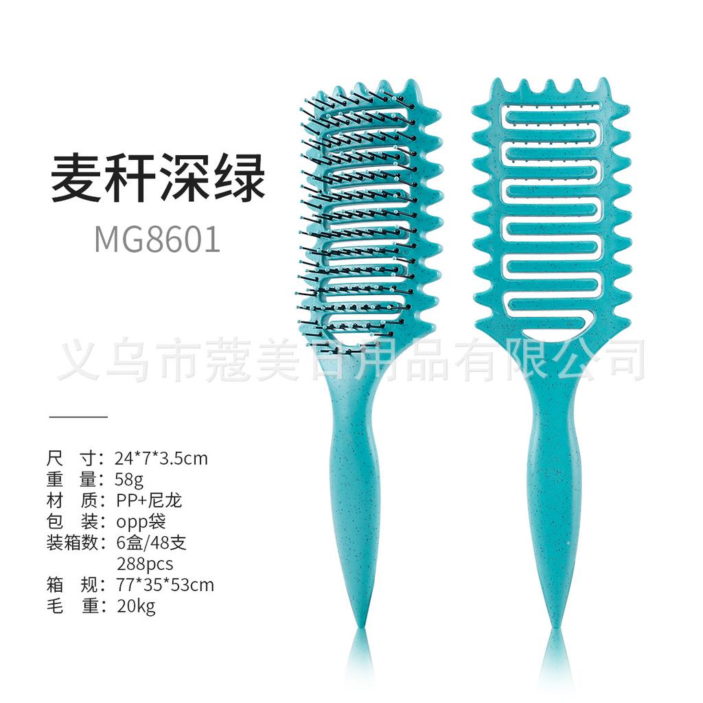 3 in 1 Curl Define Styling Brush Hollow Out Detangling Hair Brush Tangled Hair Comb Shaping Defining Curls Barber Styling Tools