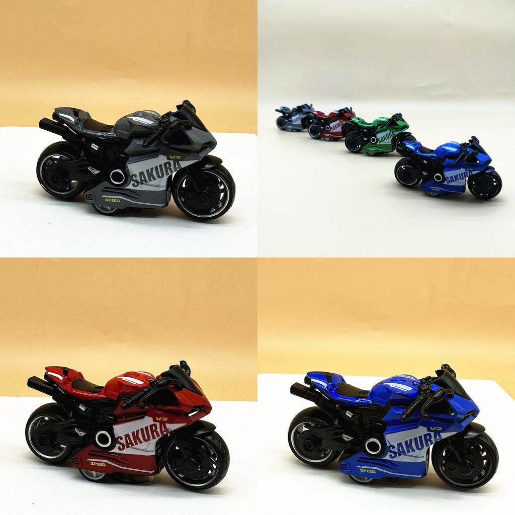 Langlebige Legierung Motorrad Sammlerstück Ideal für Backdekoration Realistisches Rennwagen Spielzeug" Charaktere)