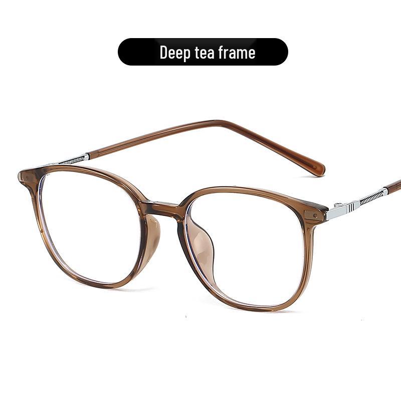 Square Frame Glasses for Women: TR90 Metal, Anti-Blue Light, Prescription/Non-Prescription Lenses, Slimming Design for Large Faces, No Makeup Style