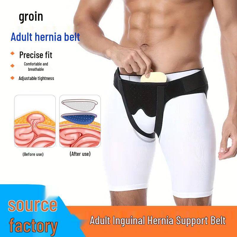 Double-Sided Inguinal Hernia Support Belt for Adults