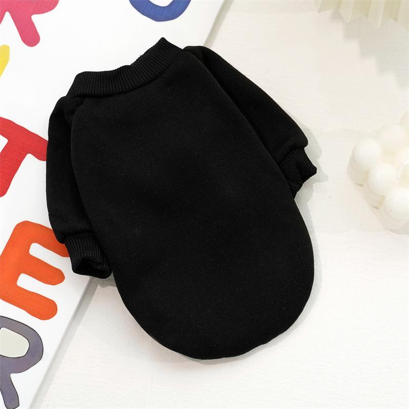 Pet Trendy Brand Cat and Dog Sweater Teddy Bi Xiong Pomeranian Solid Color Fleece Sweater Clothing Autumn and Winter New Products