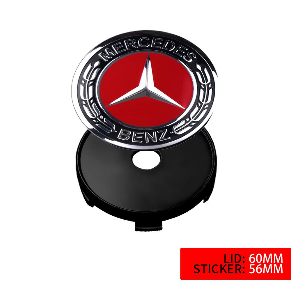 60mm/63mm/68mm Car Wheel Center Cap Hub Covers Badge Accessories for Mercedes Benz A B C E R G S Class AMG W124 W169 W176 W212