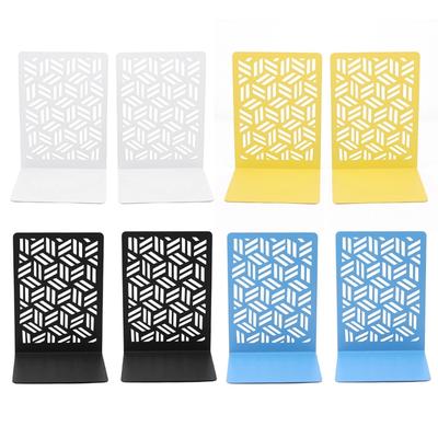 1 Par Soportalibros Multifuncional Tope Hueco para Libros Soportes Metálicos para Libros Soportalibros Decorativos Simples