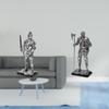 Vintage Knight Statue Sculpture Creative Tabletop Ornament Decorative Figurine for Entryway
