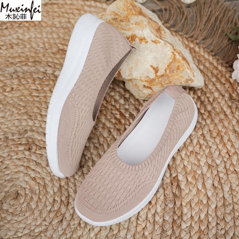 Fashion Women's 2025 Summer New Shallow Mouth Flat Bottom Women's Casual Single Shoes Large Size Ultra Light Women's Shoes Sale