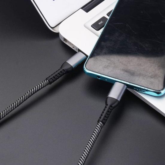 Data Cable 2-in-1 5A PD 100W Fast Charging Type-C to Type-C Charging Cord