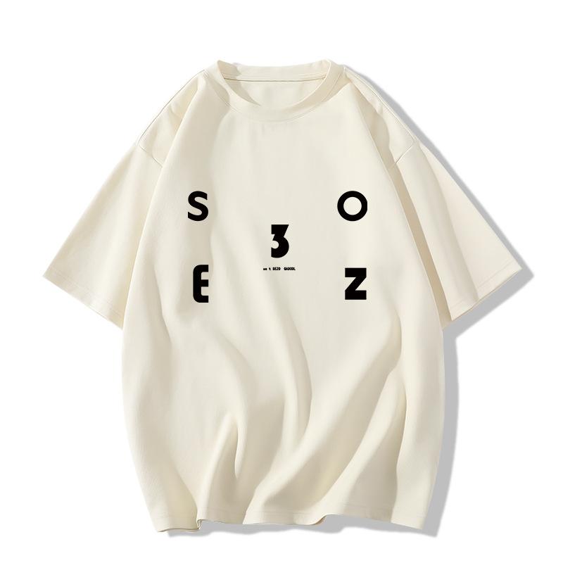 Ladies Summer Short Sleeve Round Collar Casual Letter Printed Teenager Pullover Oversize Cotton T Shirt Top