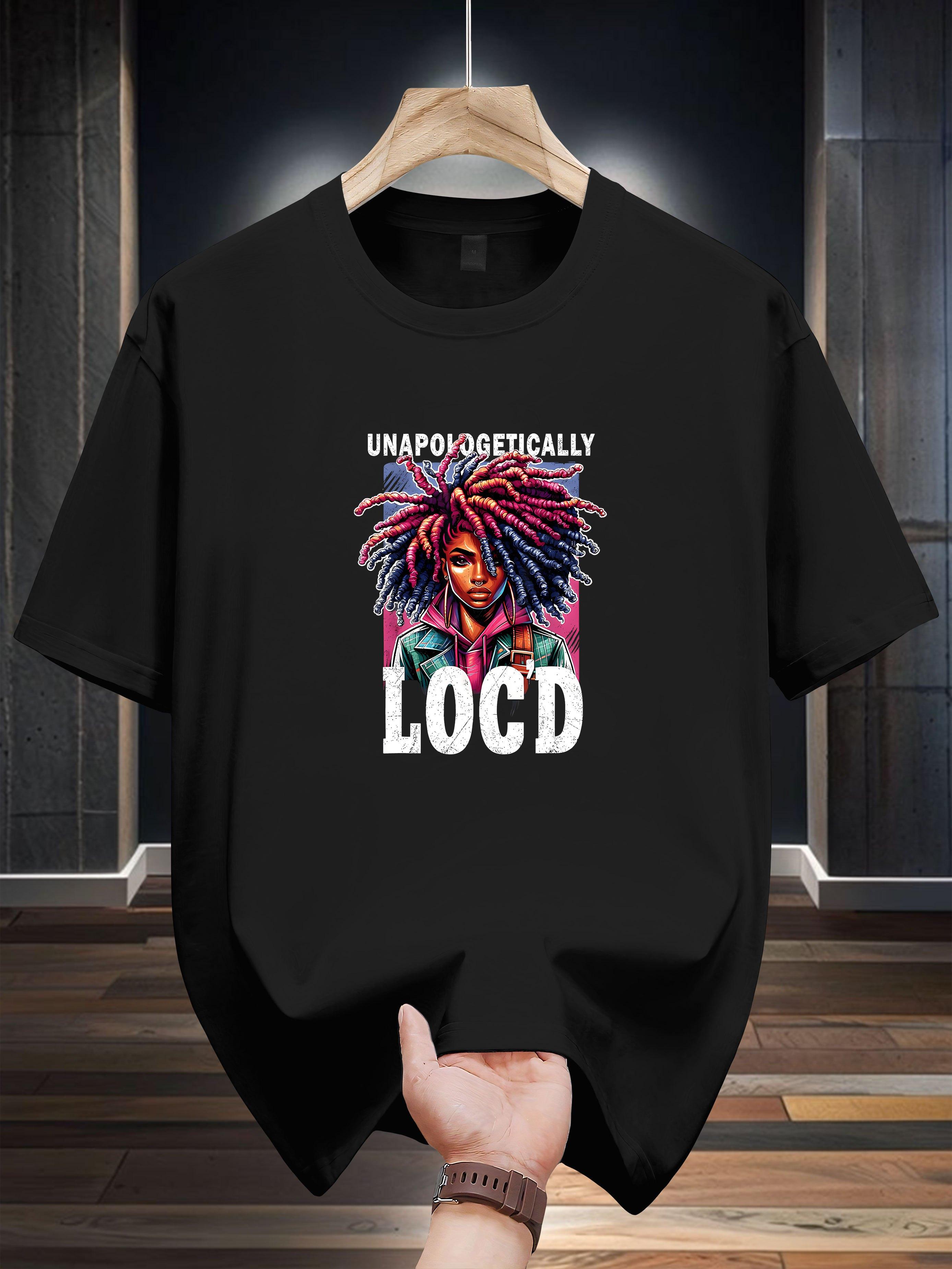 Niuwang Selection 200g 100% Cotton Short Sleeve T-shirt - Bold Unapologetically LOC D Graphic Print M