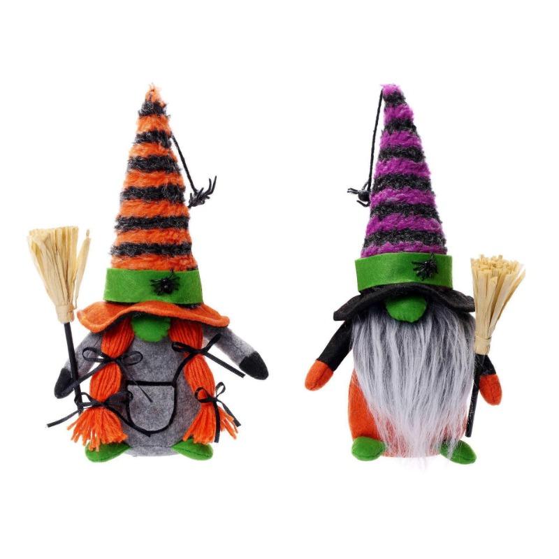 Halloween Party Ornament Broom Rudolph Faceless Doll Gnome Spider Green Ghost Christmas Doll