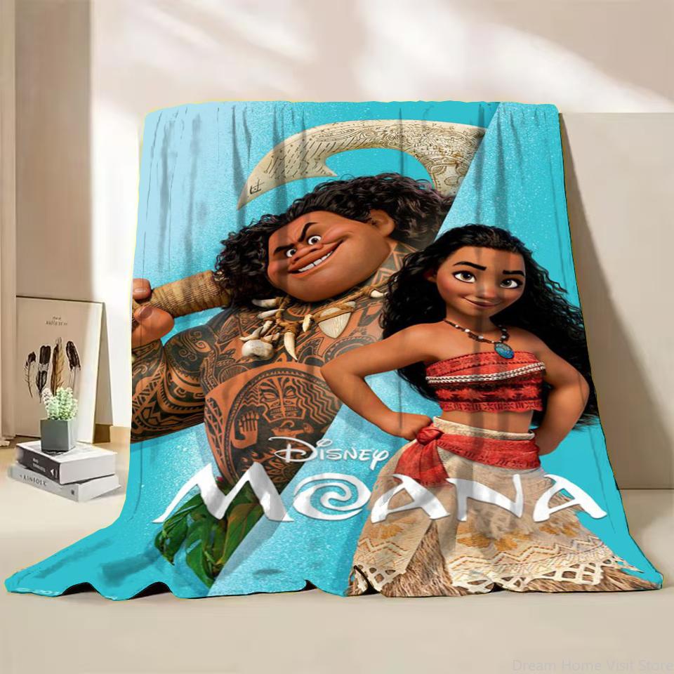 Disney Moana Duffy Flanel Worpdeken voor Bed Sofa Thuis Slaapkamer Kantoor Reizen Kinderdeken Kinderen Winter Warm Cadeaus