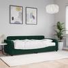 Vidaxl Sofa Z Materacem Do Spania, Ciemnozielona, 90X200 Cm, Aksamit